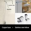 Stainless Steel Shower Extension Pipe Joint 30cm Bright Chrome Outside Arm Bottom Hose Wall Mounted Shower Head Extension Arm