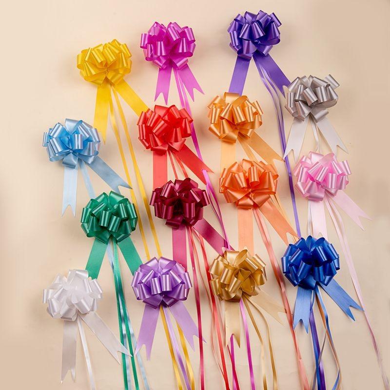 10Pcs Large Ribbon Pull Bows Gift Knot Ribbon Gift Large Pull Bow with Pull Bows with Ribbon Decor Wedding Decor Christma Decor
