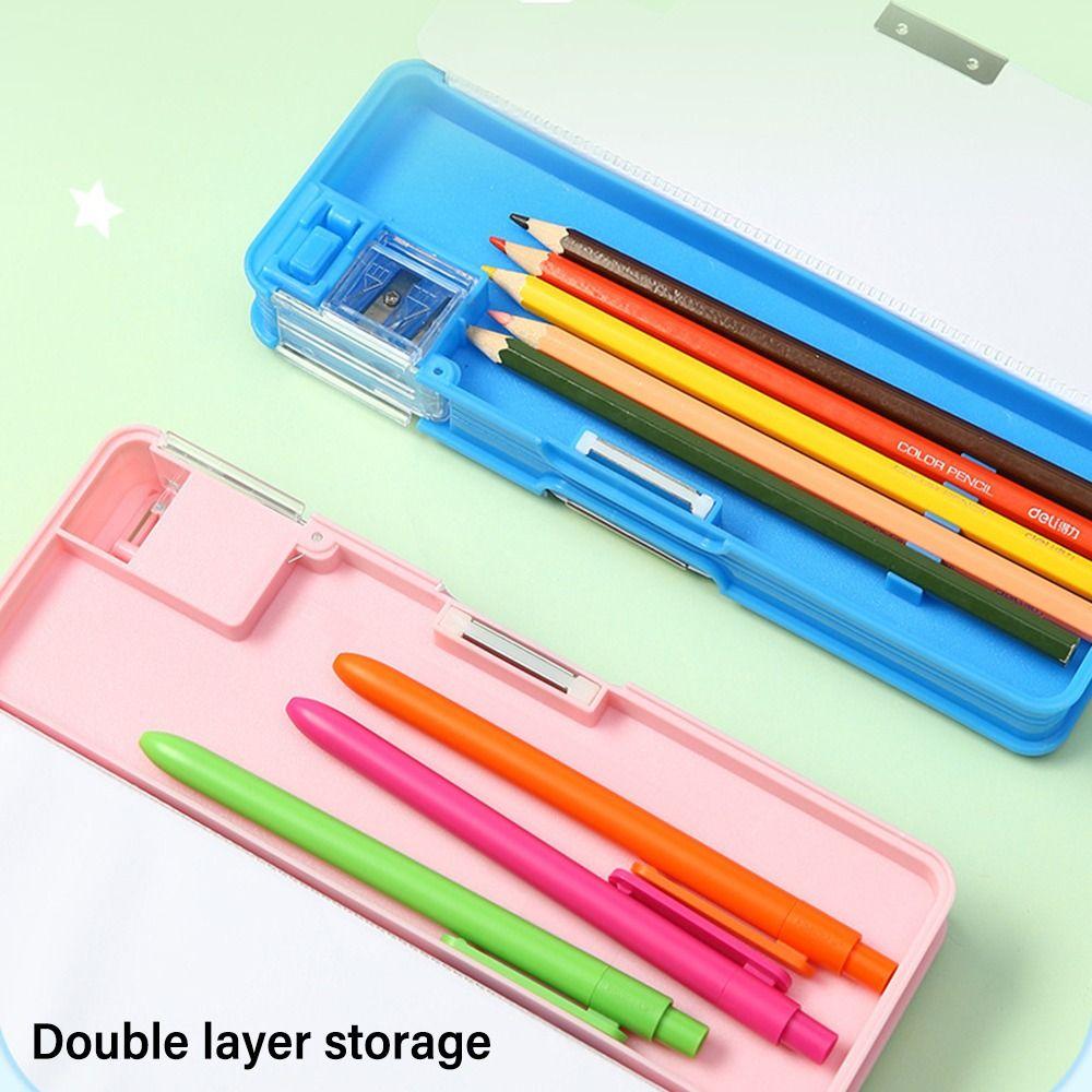 Пенал с дизайном астронавта, двухслойный ящик для хранения канцелярских принадлежностей, мультяшный пенал для мальчиков/девочек