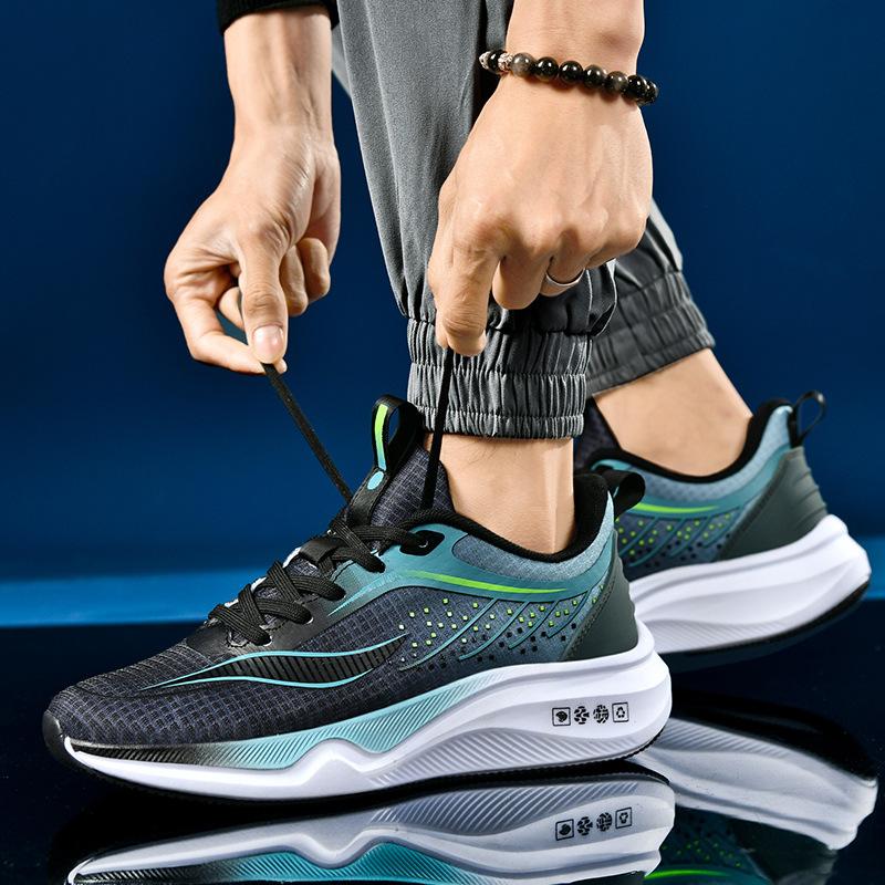 Cross unexpectedly large size new cushioning rebound light running shoes mesh breathable fashion gradual change trendy men shoes wholesale
