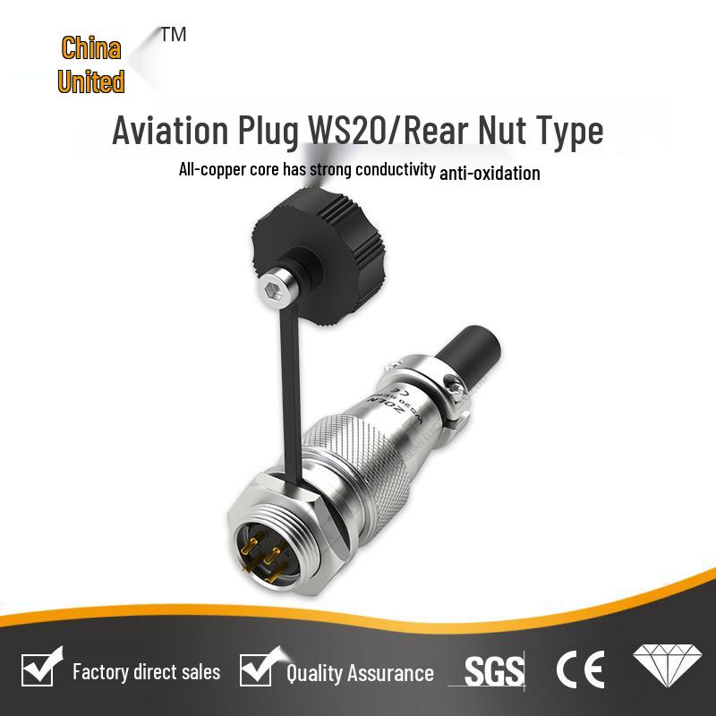 Central Connection WS20 Aviation Plug Socket Cable Harness and Wire Connector