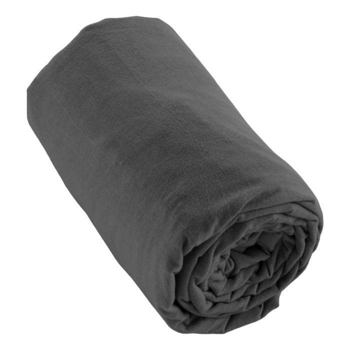 Drap housse "Candice" toutes dimensions Flanelle de Coton l'Effet Papillon - Candice Orage - 90 x 190 cm