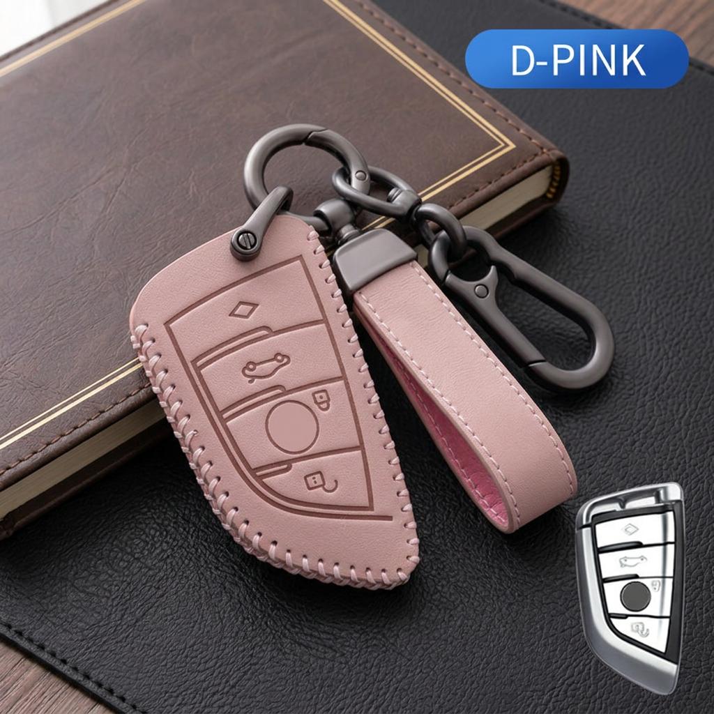 Leather Car Key Cover For BMW X1 X3 X5 X6 X7 1 3 5 7 Series F10 F20 F30 G30 G20 G05 iX3 i3 M3 M4 Protective Key Fob Case Holder