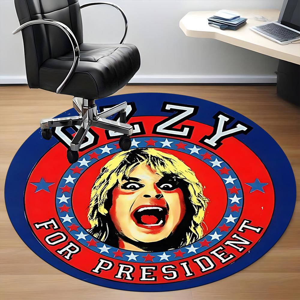 1pc Ozzy OsbourneChair Carpet for Office, Non-slip, Soft and Durable Office Rug for Interior Decoration, Perfect for Office yy250925183