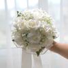 Exquisite Bridal Bouquet Baby's Breath White Rose Bouquet  Bride Accessories