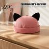 Lightweight Fashion Hat for Women Brimless Cat Ear Hat, Cute Docker Cap, Adjustable Skullcap, Stylish Versatile Daily Sailor Cap Men Street