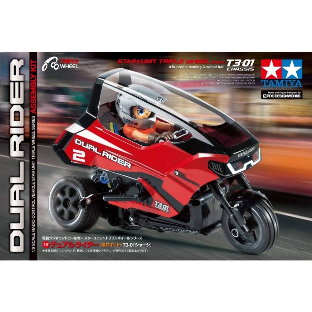 Tamiya Электрический радиоуправляемый автомобиль Star Unit Triple Boy Series Dual Rider Сборочный комплект 57407 1/8 № 07 (Шасси Т3-01) На дороге