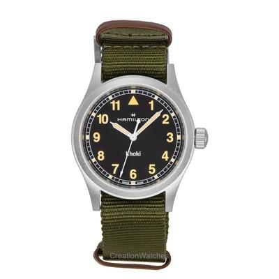 Khaki Field Текстильный ремешок Черный циферблат Кварцевые H69401930 Унисекс часы