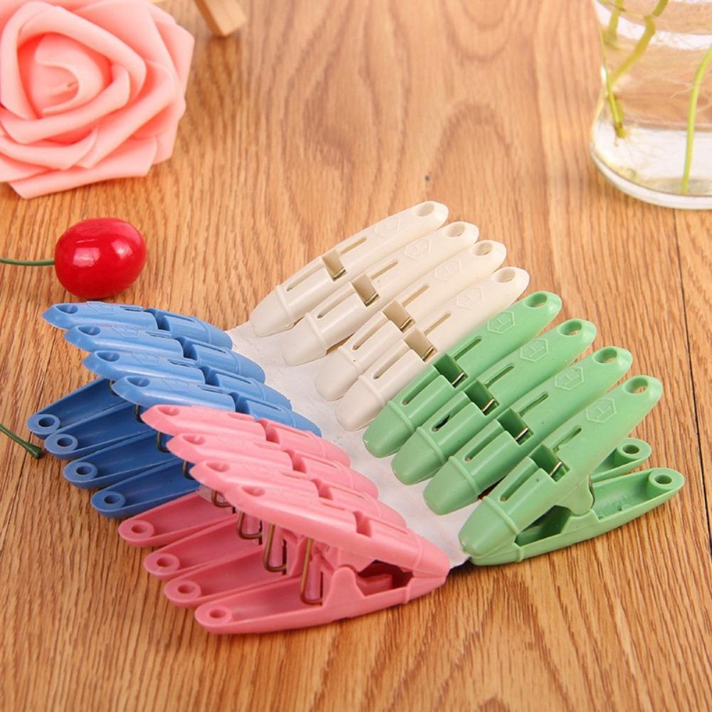 16PCs 4 Colors Clothespins Plastic Clothes Pegs Sturdy Hanger Clip  Home Closet Bathroom