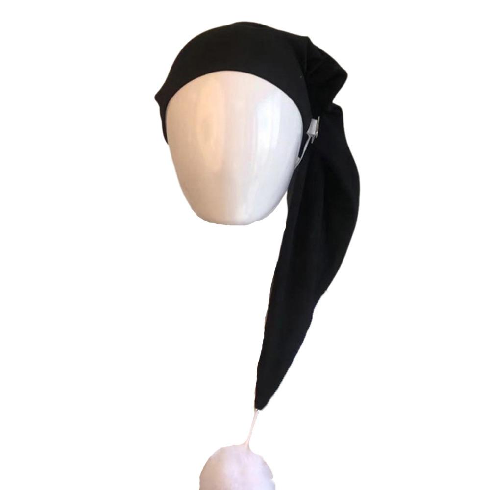 Elastic Sleepwear Hat with Pom Ball Stocking Santa Cap Night Sleeping Caps  Women Men