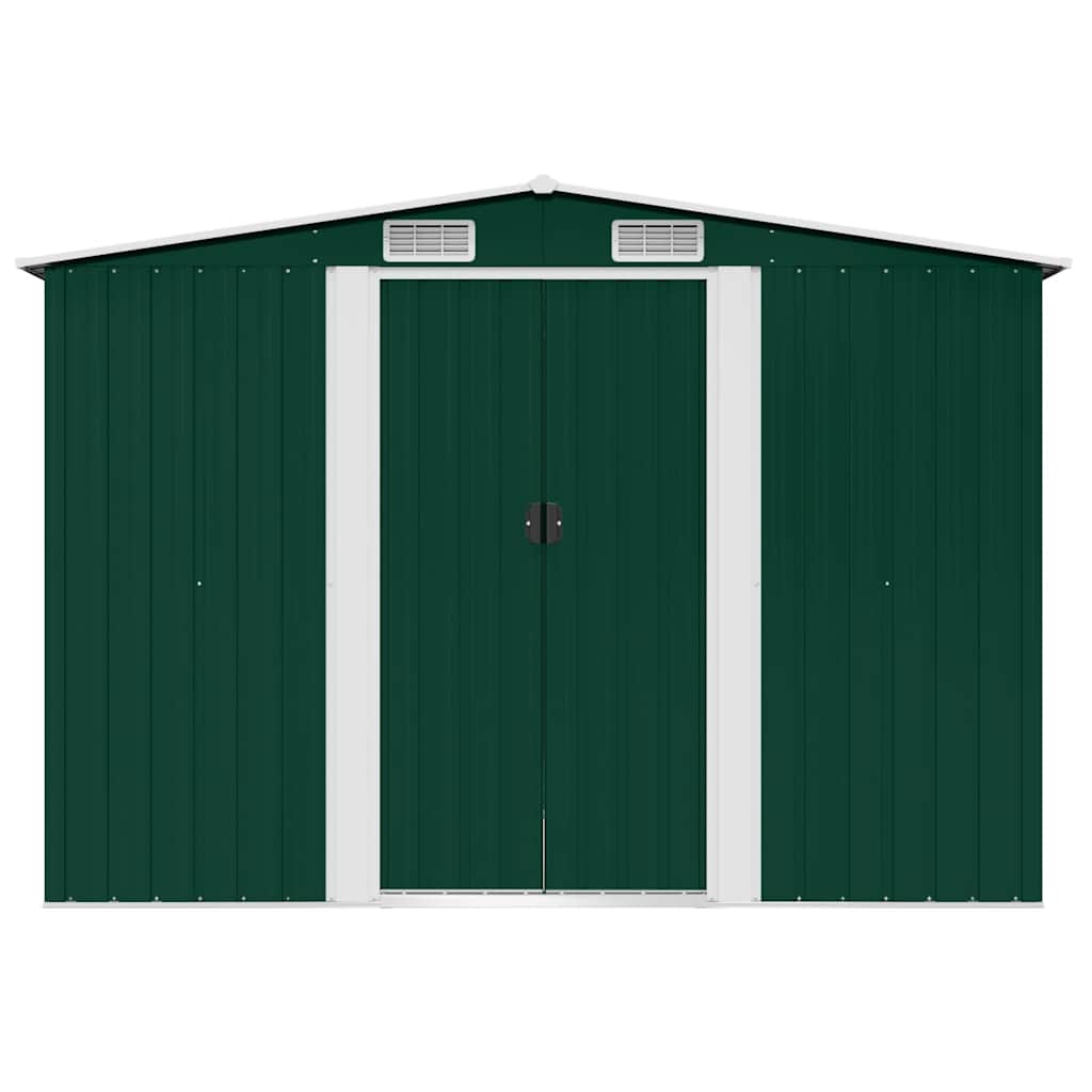 Garden Shed Green Metal 257 x 205 x 178 cm