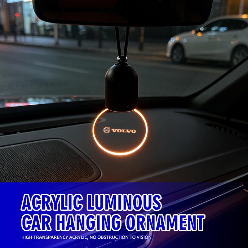 Luminous Acrylic Pendant Car Decor Rear View Mirror Accessories For Volvo V50 S60 XC60 S40 XC40 XC90 V70 XC70 C30 V40 V60