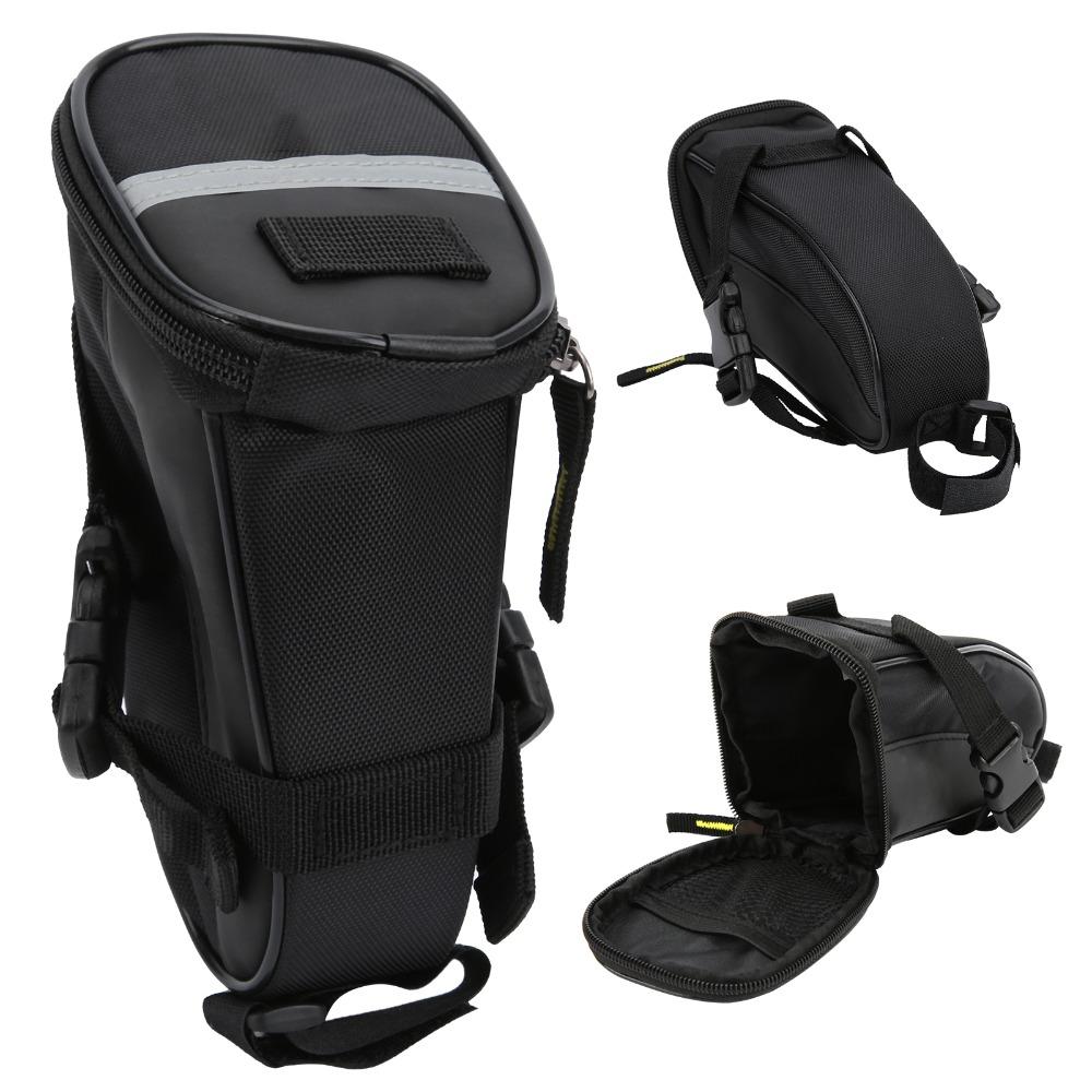 Leather + 1680D Oxford Cloth Bike Saddle Bag Easy Install Bike Saddle Packs Cycling Equipment