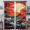 Sun Moon and Tree Kitchen Curtains for Camera Blackout Curtain for Room 2 Panel Partition Halloween Decoration Shades Living