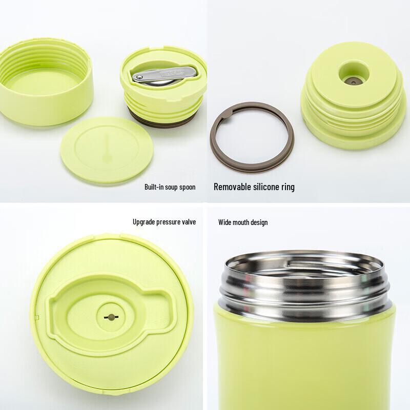 Thermos Изолированный контейнер для еды из нержавеющей стали с клапаном выпуска воздуха