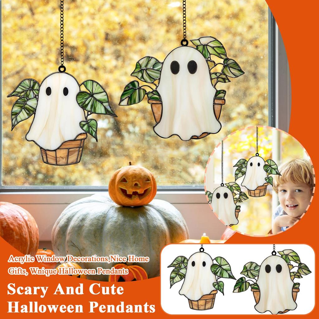 Страшные и милые подвески на Хэллоуин, акриловые украшения на окна, приятные подарки для дома, уникальные подвески на Хэллоуин