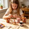 1 Набор 3D Животные из Бусин DIY, Набор для Творчества Животные из Бусин с Инструкциями, Ручная Работа Насекомое Птица Летучая Мышь Сельскохозяйственное Животное Набор для Бисероплетения для Взрослых Новичков