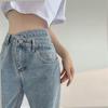 Women's High Waist Wide Leg Slim Jeans - Casual Loose Fit Straight Drape Pants