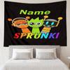 Custom Name Sprunki Print Tapestry, Backdrop, Easy Setup, Ideal for Bedroom, Office & Living Room, with Aesthetic Wall Hanging Decor.