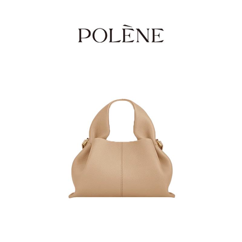 French Luxury Genuine Leather Dumpling Handbag - Retro European & American Design