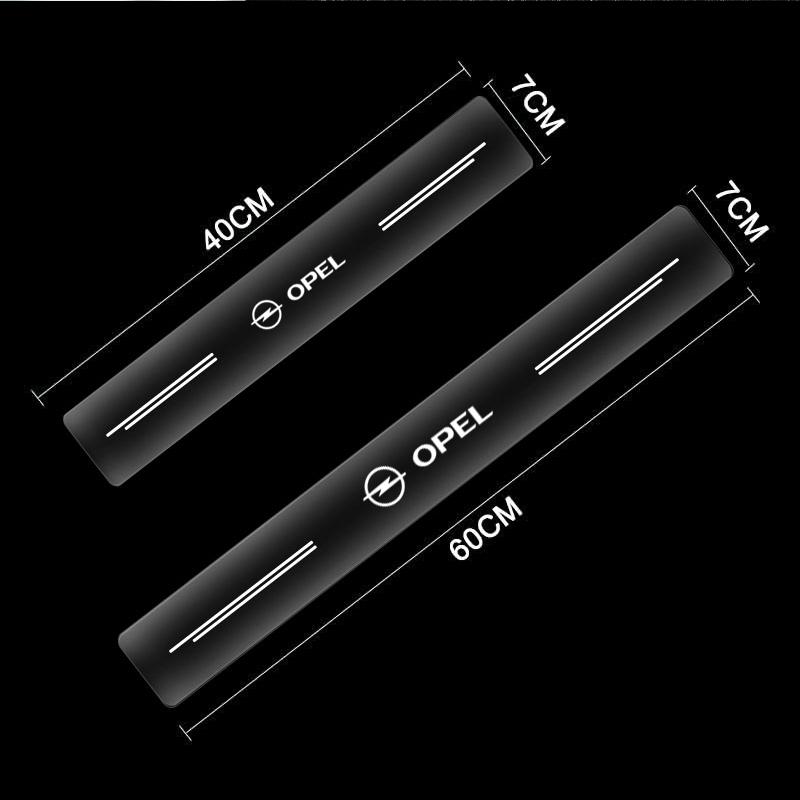 jvzp1 4pcs Car Threshold Sticker Scratch Resistant Transparent Film Protector For Opel Insignia Astra Antara Meriva Zafira H G Corsa