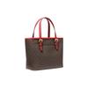 Michael Kors Mk Jet Set Кожаная сумка-тоут с логотипом Женские сумки-тоут Темно-коричневый Огненно-красный 35T9GTVT0B-FLAME