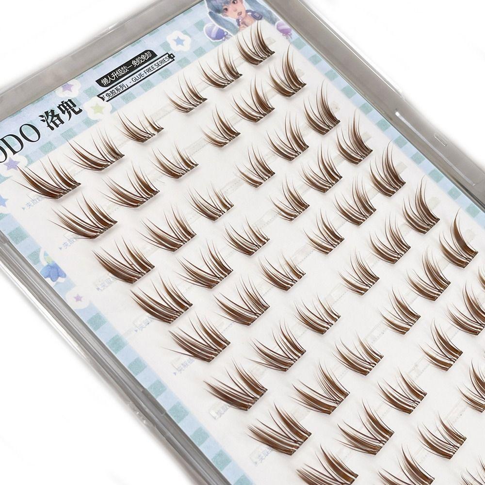 DIY Brown Lash Clusters Cat Eye Style Individual Lashes Women Eye Lashes Eyelash Extension