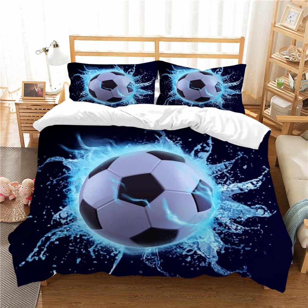 Лидер продаж, комплект пододеяльников, футбольное домашнее постельное белье, футбольная живопись, постельное белье, костюм для мальчиков, роскошные покрывала, новые модные комплекты постельного белья