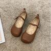 Поздний вечерний бриз, нежный, мягкая подошва, туфли Мэри Джейн, женские, лето 2025, новые, ретро, с неглубоким носком, универсальные, ленивые туфли-бобы