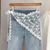 Fashion Flower Embroidery Lace Flower Hair Scarf Thin Cute Mini Lace Skirt Chic Style Bohemian Bandanas for Women