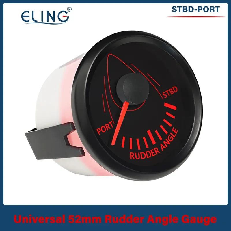 ELING Boat 85mm 52mm Rudder Angle Indicator Gauge Meter 0-190ohm Signal 9-32V with Red Backlight for Yacht Ships