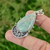 Daughters Day Deal 925 Sterling Silver Amazonite Stone Sister Pendant Jewelry
