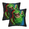 Ghostbusters Slimer 2 Pcs Square Pillowcase Pillow Cover Cushion Decor Comfort Throw Pillow For Home Living Room