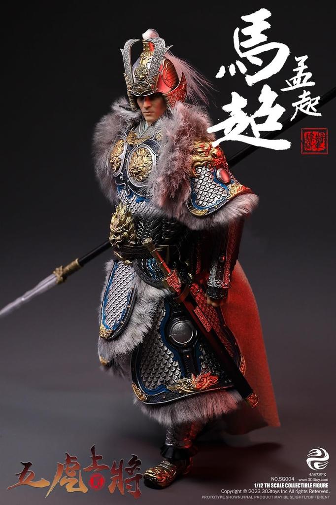 THREE KINGDOMS ON PLAM Mikuni Five Tiger Generals Series Ma Chao Movable Action Figure Body Head Costume Accessories Full Set SG004 [AC]303TOYS 1/12