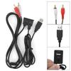 3.5mm 3.3ft Extension Wire USB AUX Stereo Female To 2 RCA Male Cable for Car Boat Motorcycle