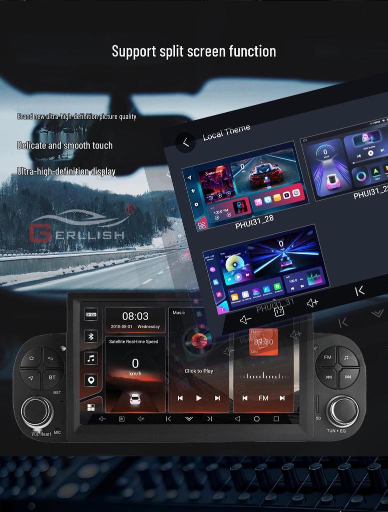 Android Навигация CarPlay Экран для Fiat Panda (Модели 2013-2020 гг.)