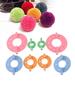 8PCS 4 Sizes Fluff Ball Weaver PomPom Maker Knitting Loom Kit Kids DIY Diy Craft Supplies Maker Knitting Tools