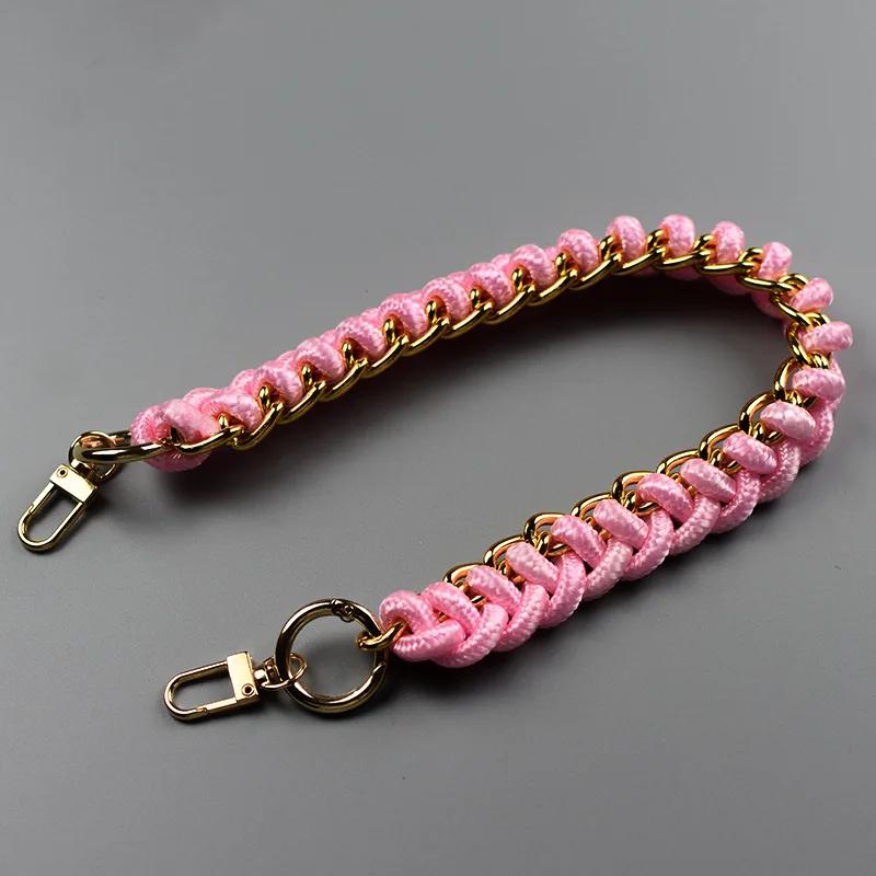 Сделай сам Женская Сумка Плетеные Ремни для Сумки Ручной Работы Веревочный Плетеный Дизайн Короткий Ремешок для Сумки Длиной 40 см Легко Сочетающийся Цепочка Ремень для Наплечной Сумки