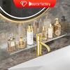 Non-Drill Bathroom Vanity Countertop Shelf with Faucet and Mirror