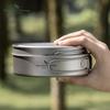 Titanium Camping Bowl Set Lightweight Portable Outdoor Cookware 1-3 Persons 500ml 600ml 700ml Pure Ti