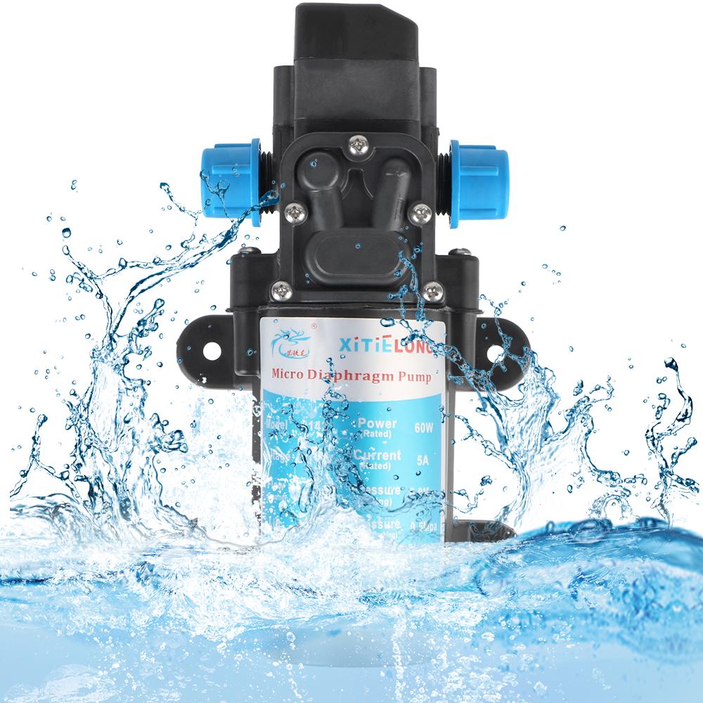 Сельскохозяйственный электрический водяной насос 60 Вт самовсасывающий бустерный насос микровысокого давления мембранный 5 л/мин распыление воды мойка автомобиля DC12V