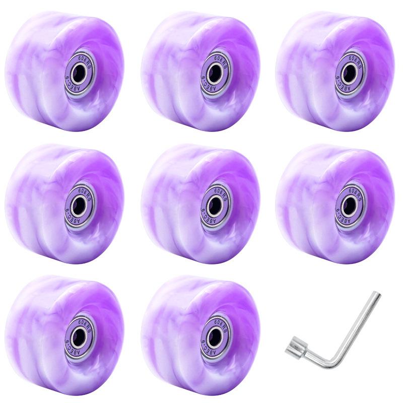 В наличии Двухрядные роликовые коньки с полиуретановыми колесами – Несветящиеся четырехколесные коньки