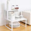 Kitchen Storage Rack Stable Stackable Large Platform Cabinet Organizer Shelf Countertop Sundries Holder Pantry Spices Plate Desk Book Storage Shelf