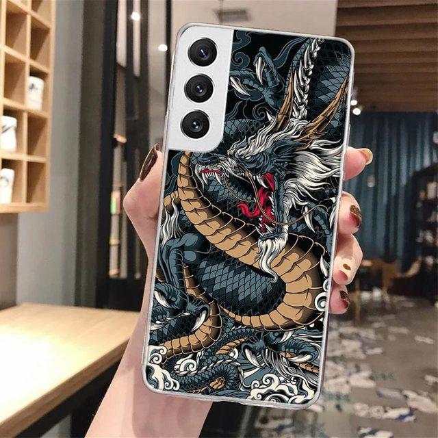 Крутой мягкий чехол с татуировкой азиатских драконов и животных для Samsung Galaxy S23 S22 Ultra S21 Plus S20 Fe S10 Lite S9 S8 + S10e S7 Edge