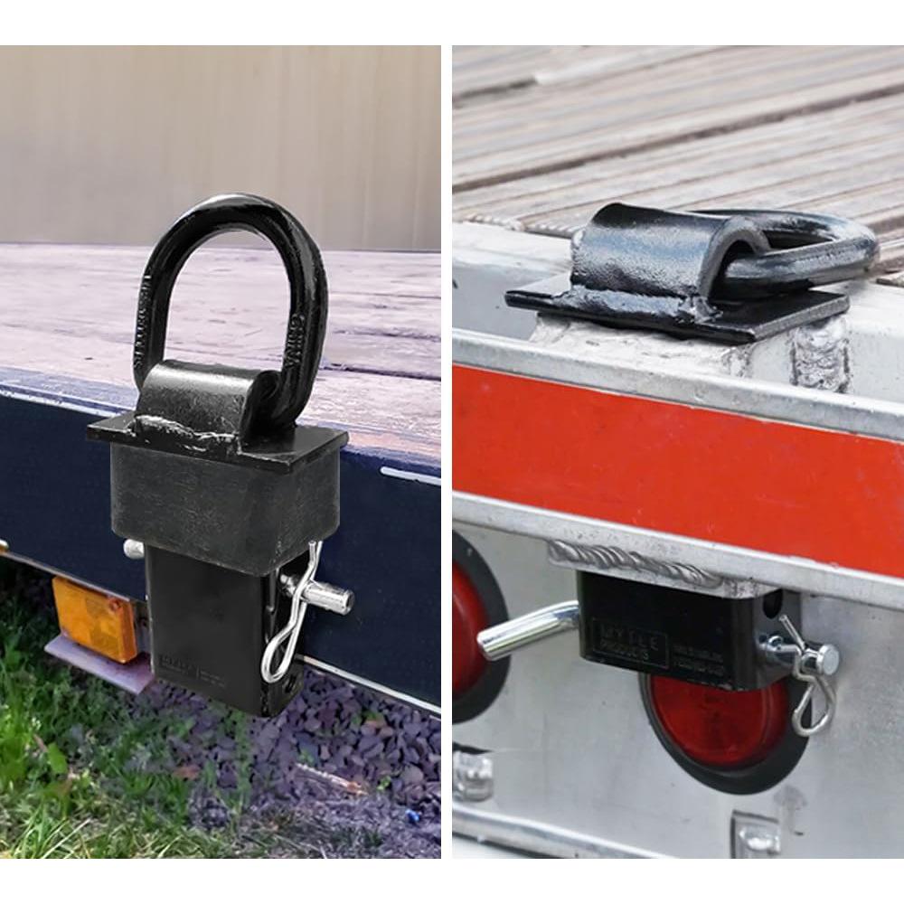 1pcs Heavy Duty Trailer Tie Down Straps with Hooks & Removable D-Rings for Flatbed Utility Cart Transport