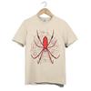 Red Spider Web T-Shirt – Creepy Cool Insect Design for Halloween and Gothic Style