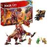 Совместимые с LEGO Ninjago Лавовый Дракон Трансформер Ниндзя Строительные Блоки для Мальчиков