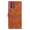 For Motorola Moto G55 5G Case Wallet Stand Imprinted Triangle Pattern Leather Phone Flip Cover