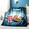 Movie Popcorn Customize Your Name Outdoor Blanket Used For Chair Office Sofa Bed Camping Soft And Warm Giving Friends And Relatives Birthday