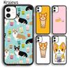 Krajews Corgi and Bubble Tea Soft Phone Case Cover For iPhone 14 5 6s 7 8 Plus XR XS 11 12 13 Pro Max Samsung S21 S22ultra Plus